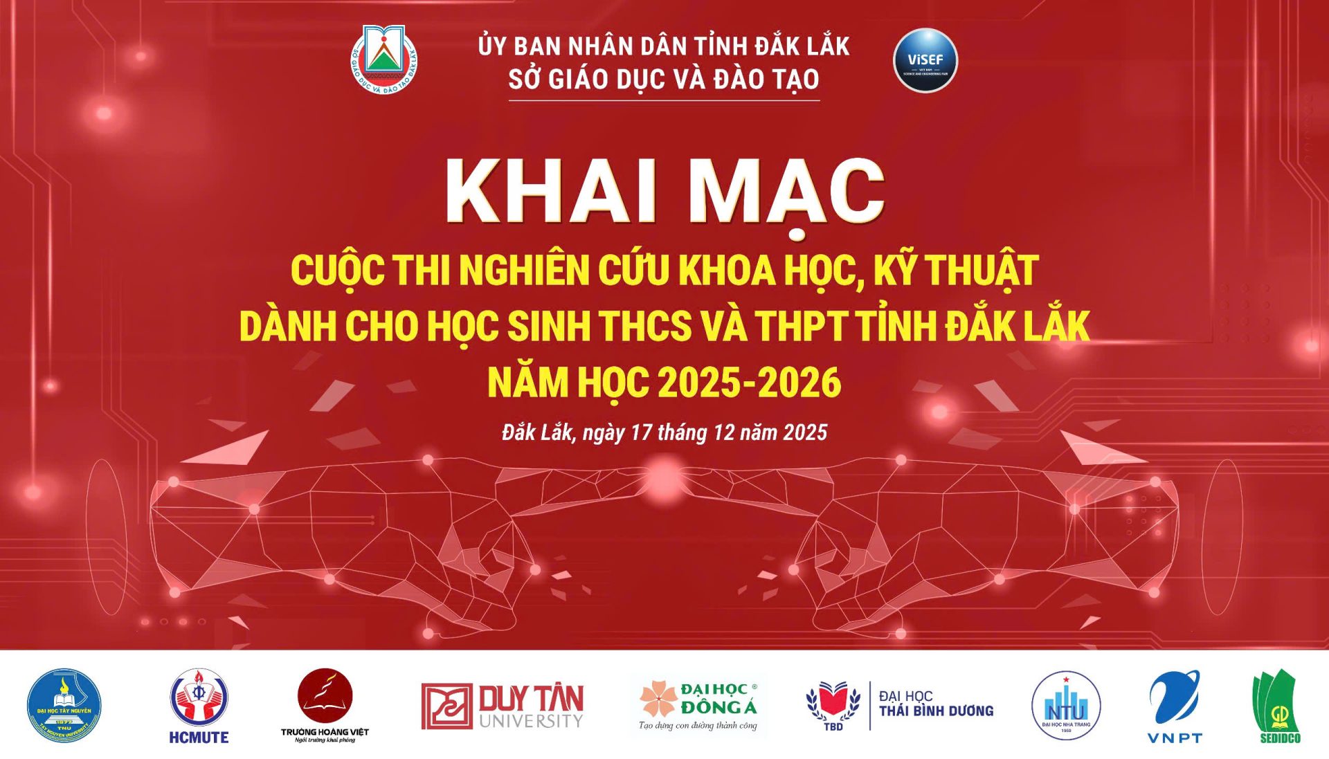Cuộc thi nghiên cứu khoa học, kỹ thuật dành cho học sinh THCS và THPT tỉnh Đắk Lắk năm học 2025 – 2026